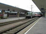 1116 264-1  Euromotion  fhrt mit ihrem OIC 403  Saris  nach Kosice aus dem Bahnhof Wien West ab.
